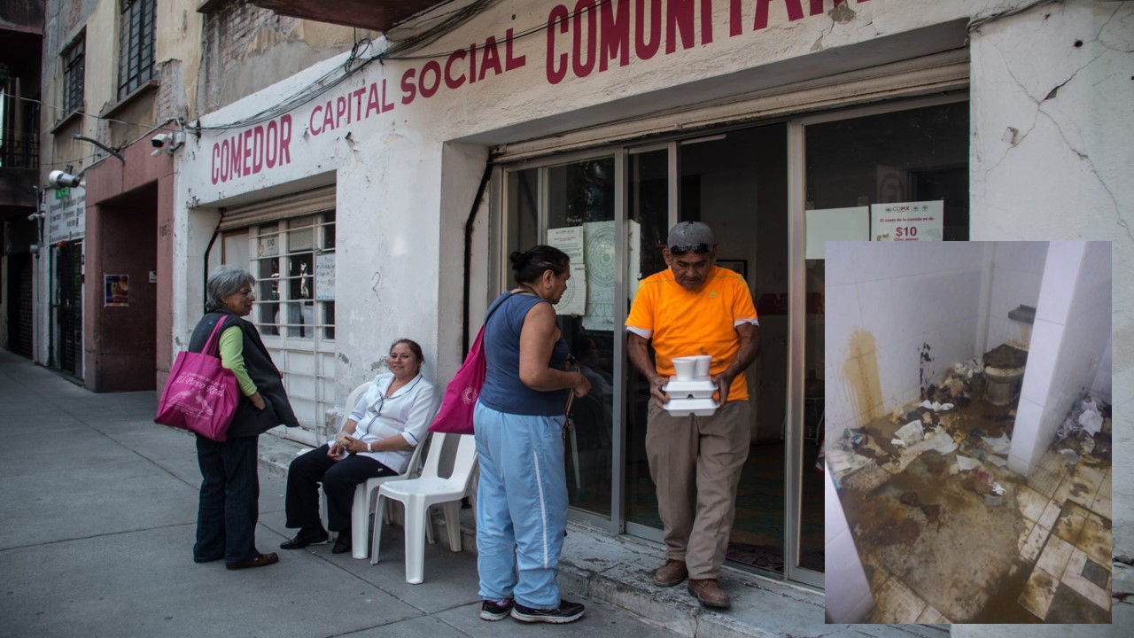 Mala higiene y bajo presupuesto en comedores comunitarios.