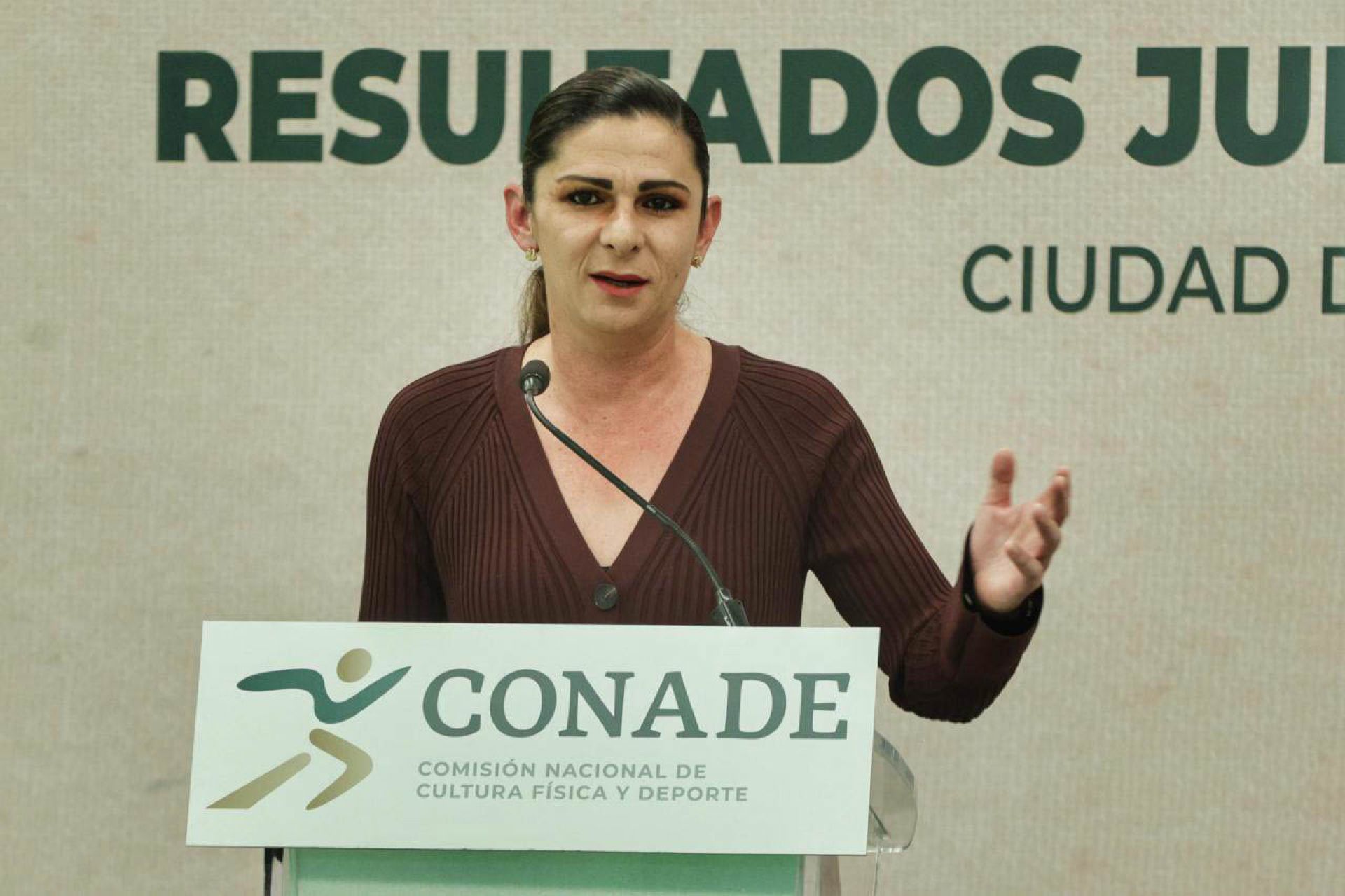 Ana Guevara en conferencia de prensa. (Cuartoscuro)