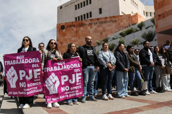 Jueces, magistrados y trabajadores de distrito denominados “Movimiento de Trabajadores Región Noreste - Zacatecas” del Poder Judicial, suspendieron labores. (Cuartoscuro)