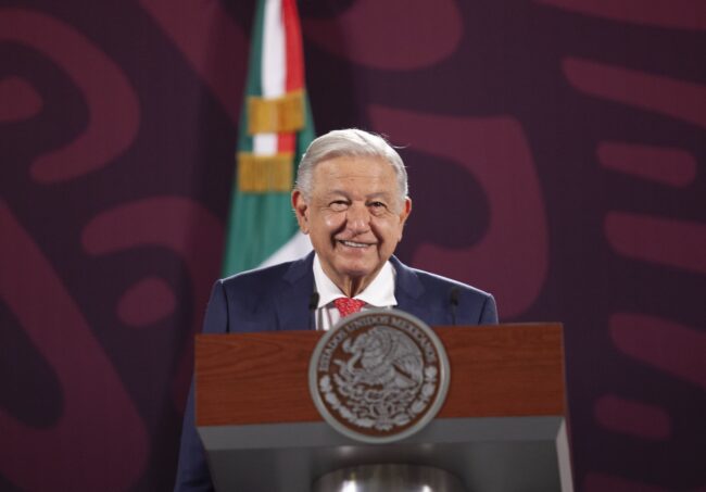 El presidente Andrés Manuel López Obrador en la conferencia matutina. (Cuartoscuro)