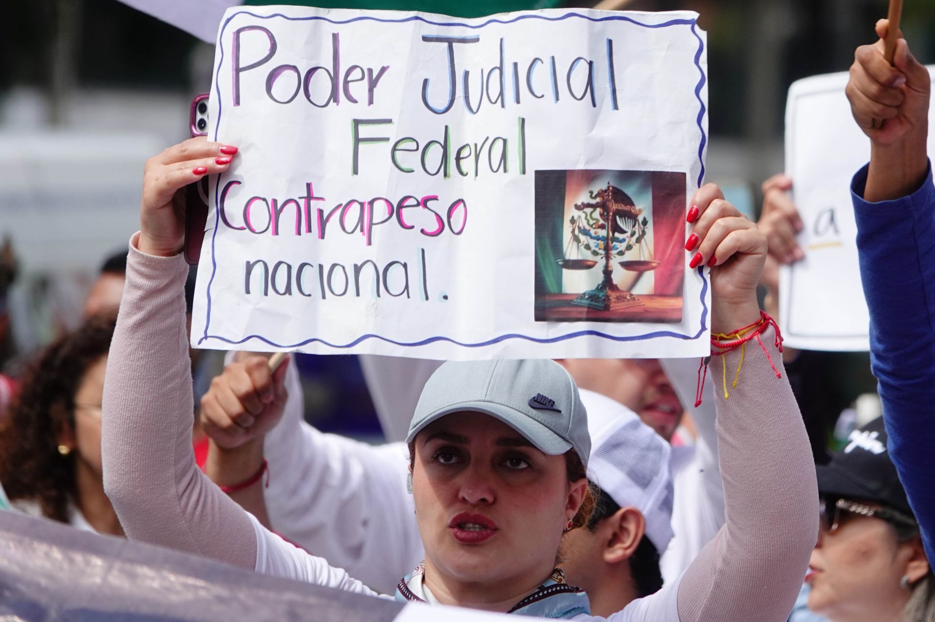 Manifestación contra la reforma al Poder Judicial. (Cuartoscuro)