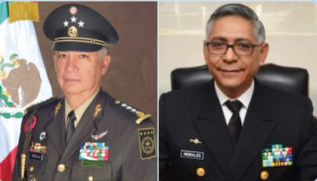 El General de División Ricardo Trevilla y el almirante Pedro Morales.