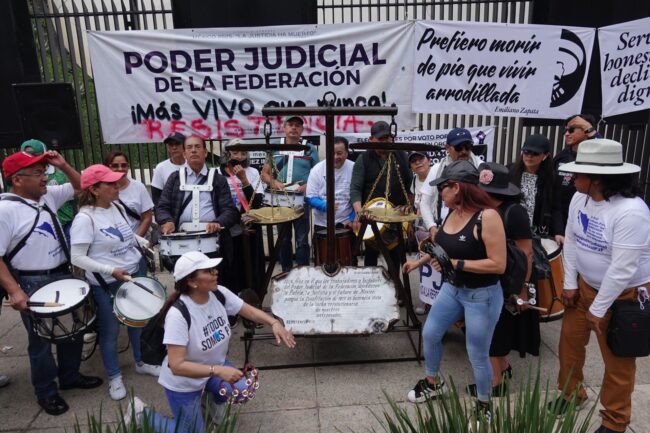 Protesta de jueces federales en el Senado. (Cuartoscuro)