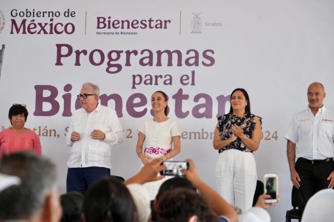 La presidenta Claudia Sheinbaum en Sinaloa.