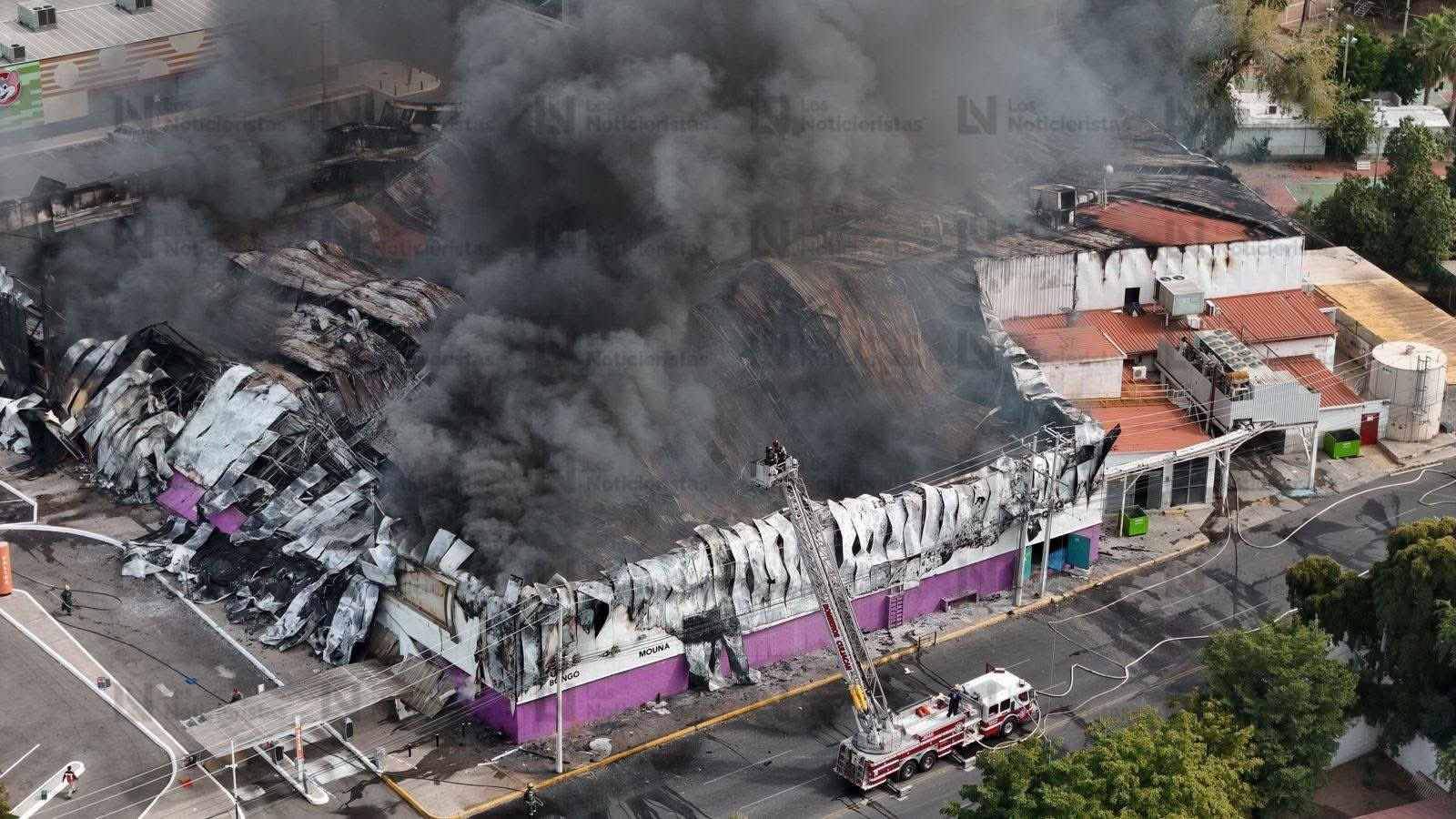 Casino Royal Yak de Culiacán, Sinaloa, que se incendio el jueves.