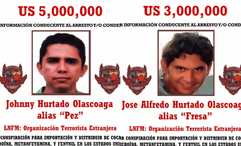 Recompensa por líderes de la Nueva familia Michoacana.