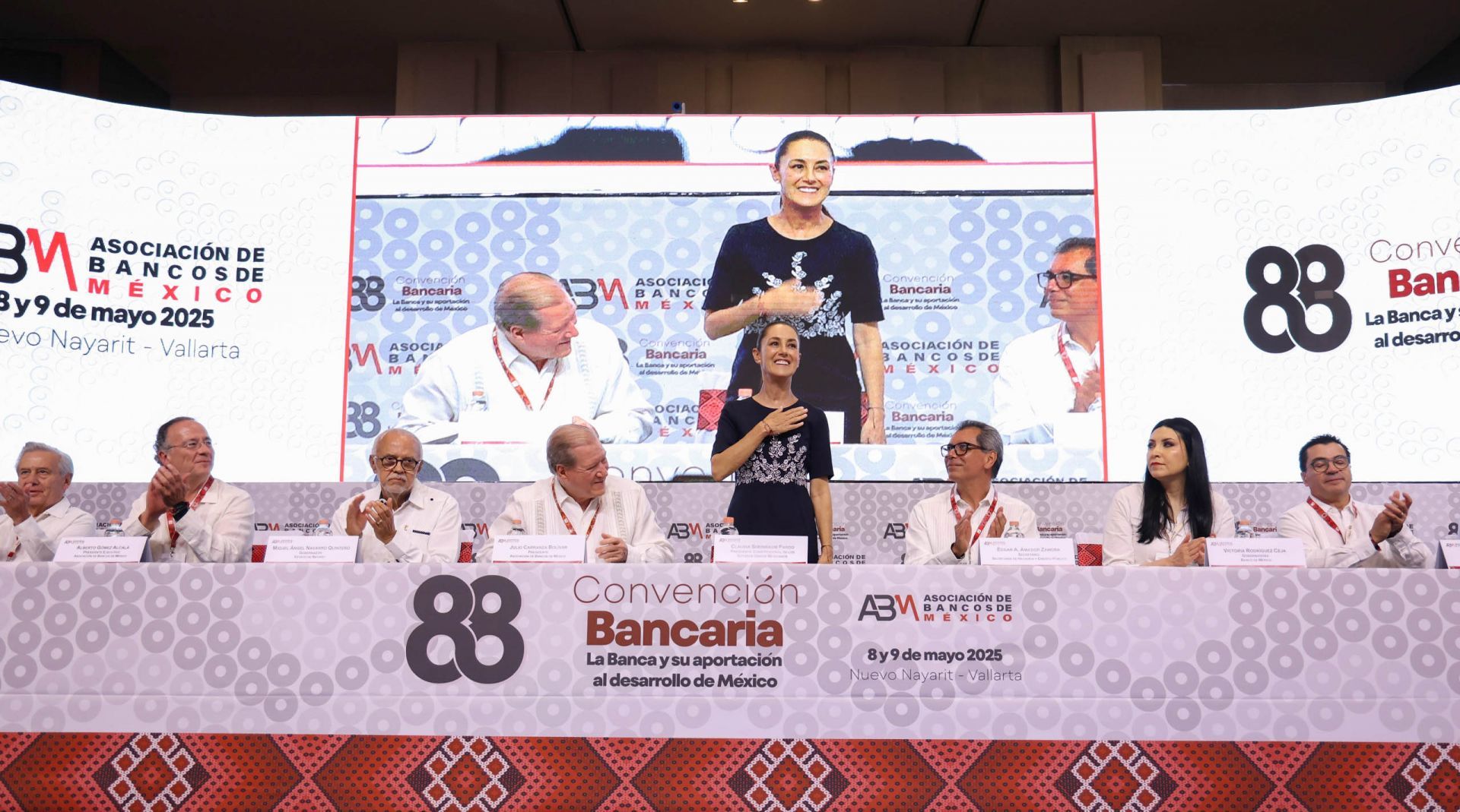 Claudia Sheinbaum en la convención bancaria. (Cuartoscuro)
