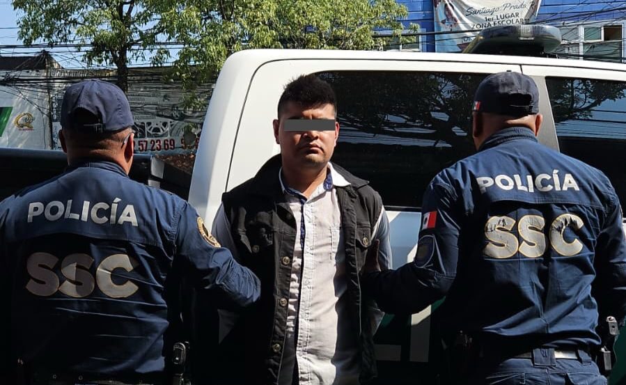 Presunto feminicida capturado en Álvaro Obregón.