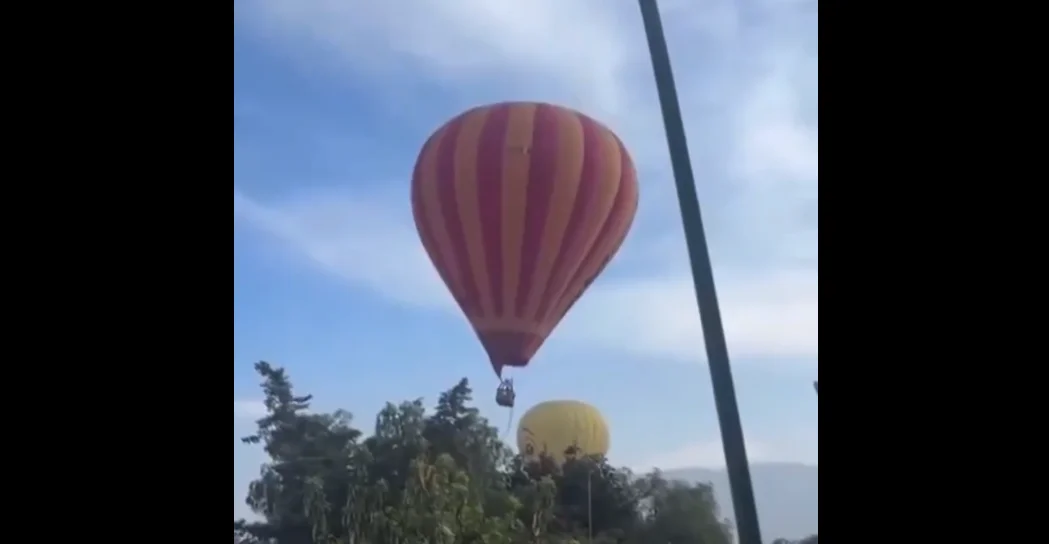 La caída del globo aerostático.