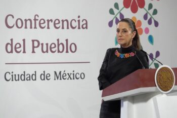 Claudia Sheinbaum en la mañanera.