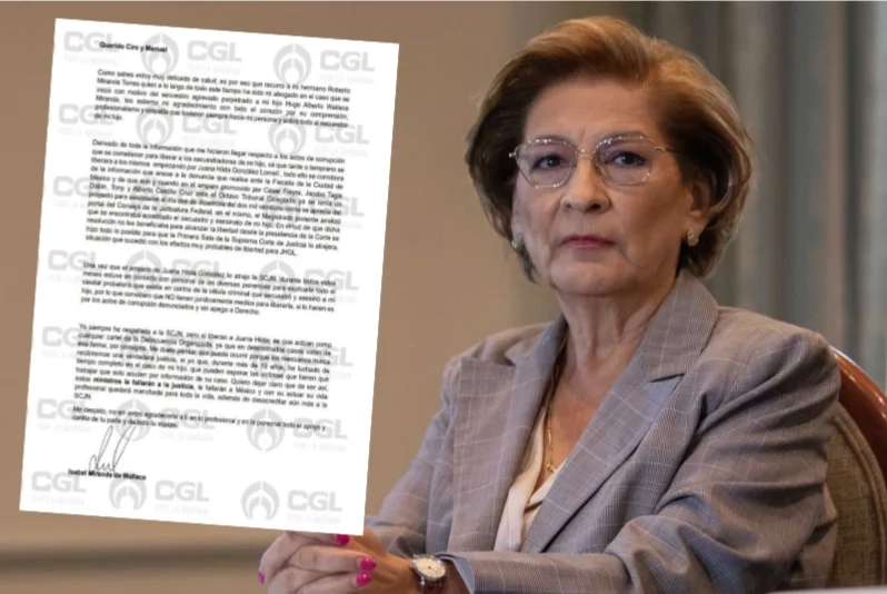 Isabel Miranda de Wallace dejó carta póstuma.