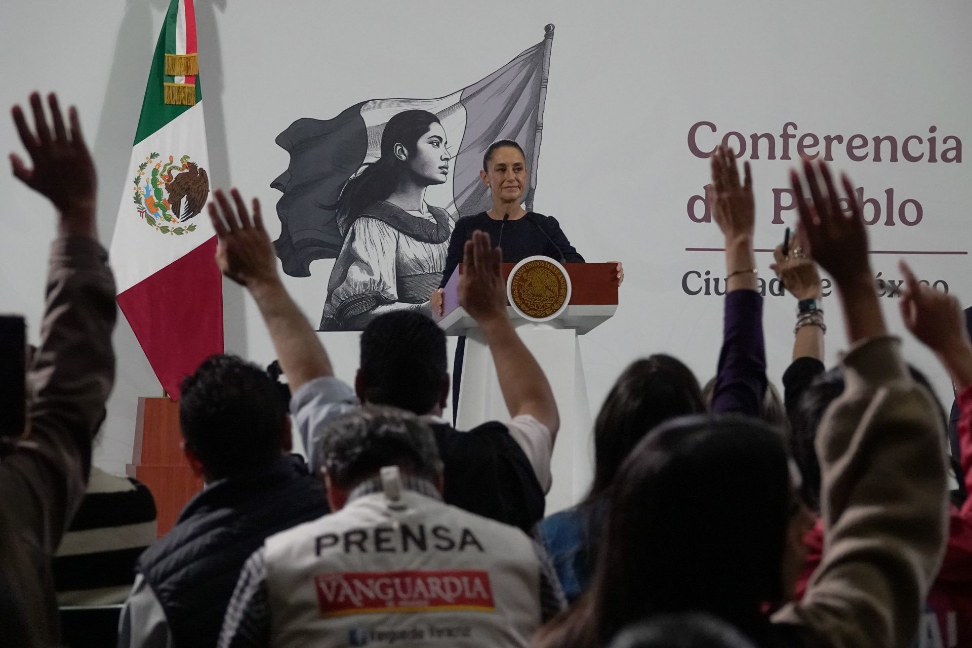 Claudia Sheinbaum en la mañanera.