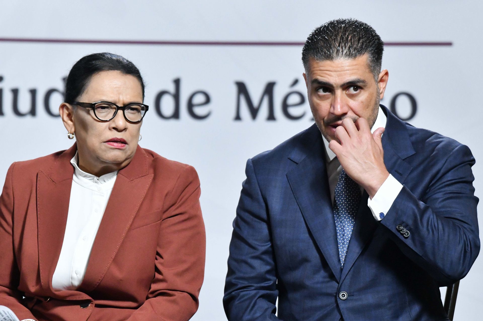 Rosa Icela Rodríguez y Omar García Harfuch. (Cuartoscuro)