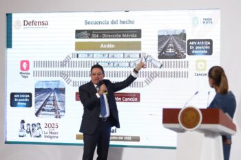 Óscar David Lozano Águila, director general del Tren Maya, explicó el incidente que se suscitó el día de ayer. (Cuartoscuro)