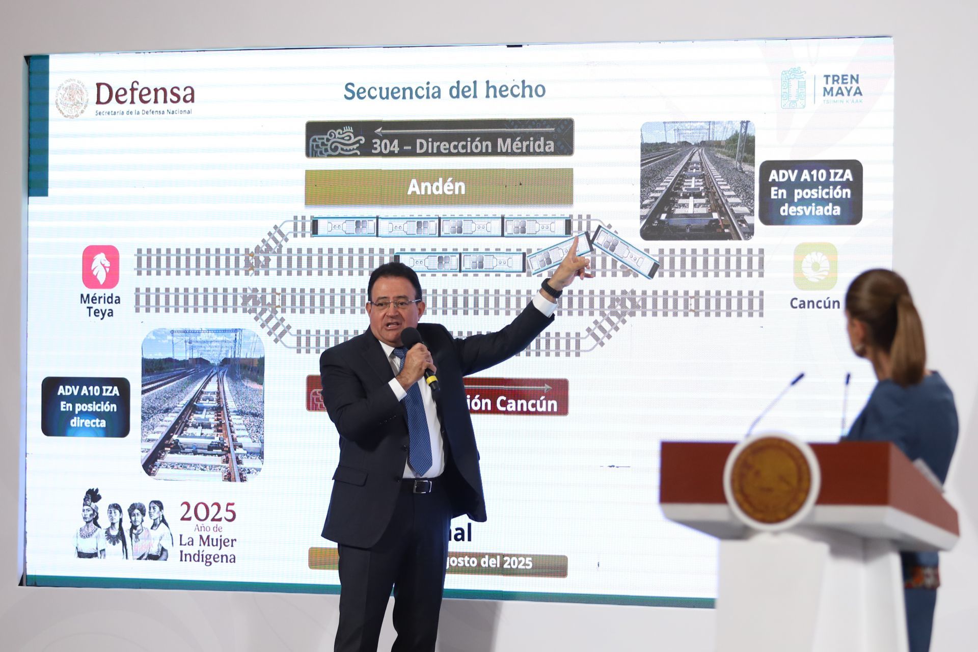 Óscar David Lozano Águila, director general del Tren Maya, explicó el incidente que se suscitó el día de ayer. (Cuartoscuro)