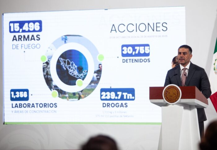 Omar García Harfuch en Palacio Nacional. (Cuartoscuro)