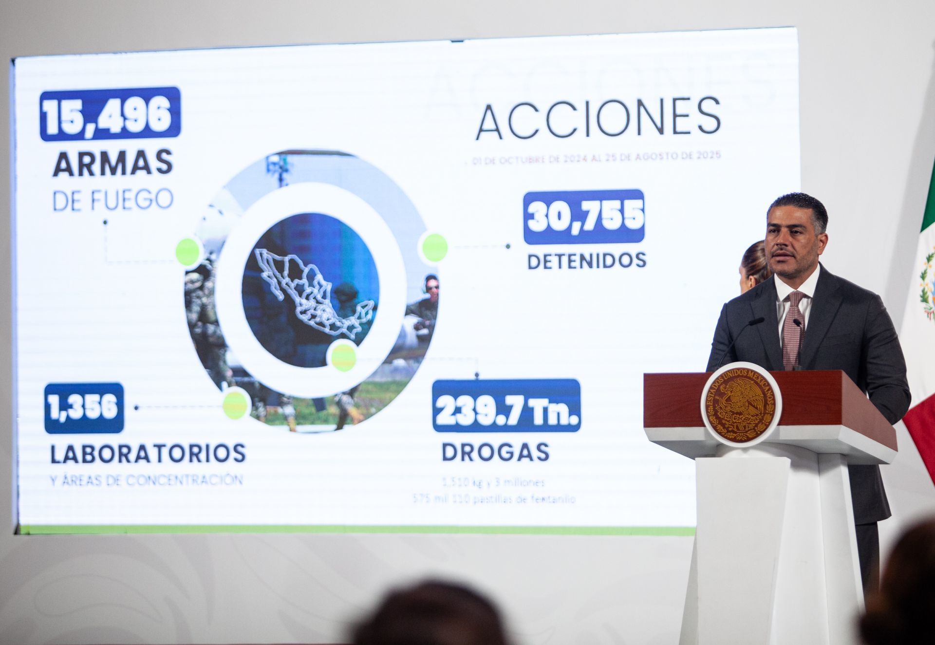 Omar García Harfuch en Palacio Nacional. (Cuartoscuro)