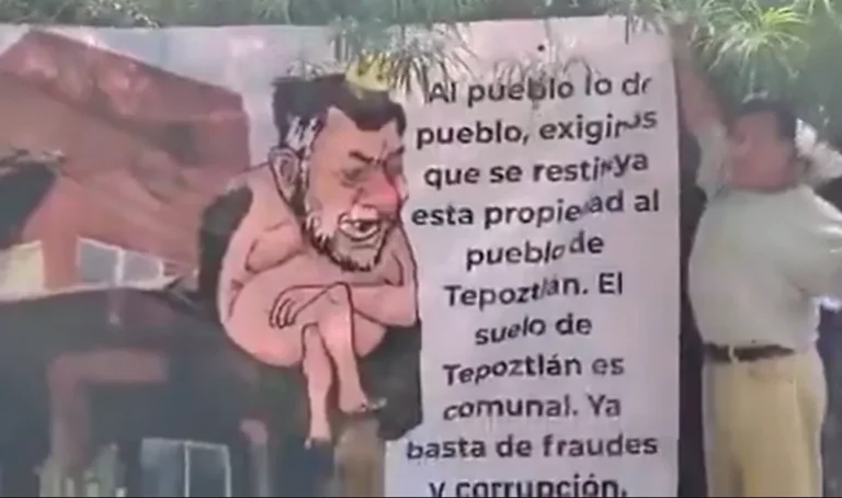 La protesta de los comuneros de Tepoztlán.