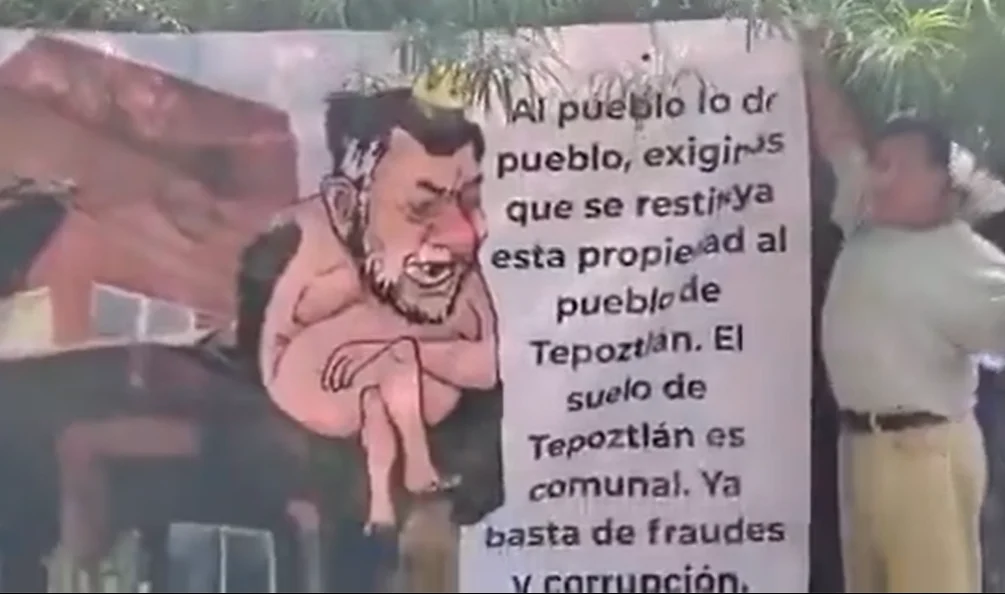 La protesta de los comuneros de Tepoztlán.