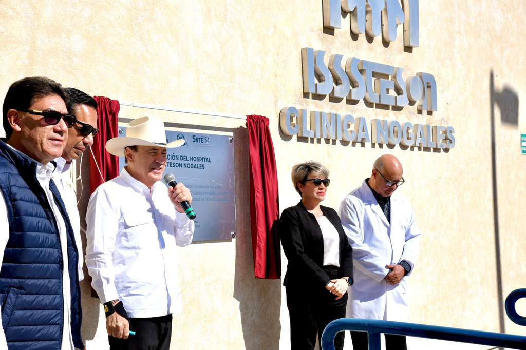 Gobernador Alfonso Durazo inaugura ampliación de Hospital del Isssteson en Nogales.