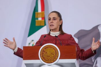 Claudia Sheinabaum durante la mañanera. (Cuartoscuro)