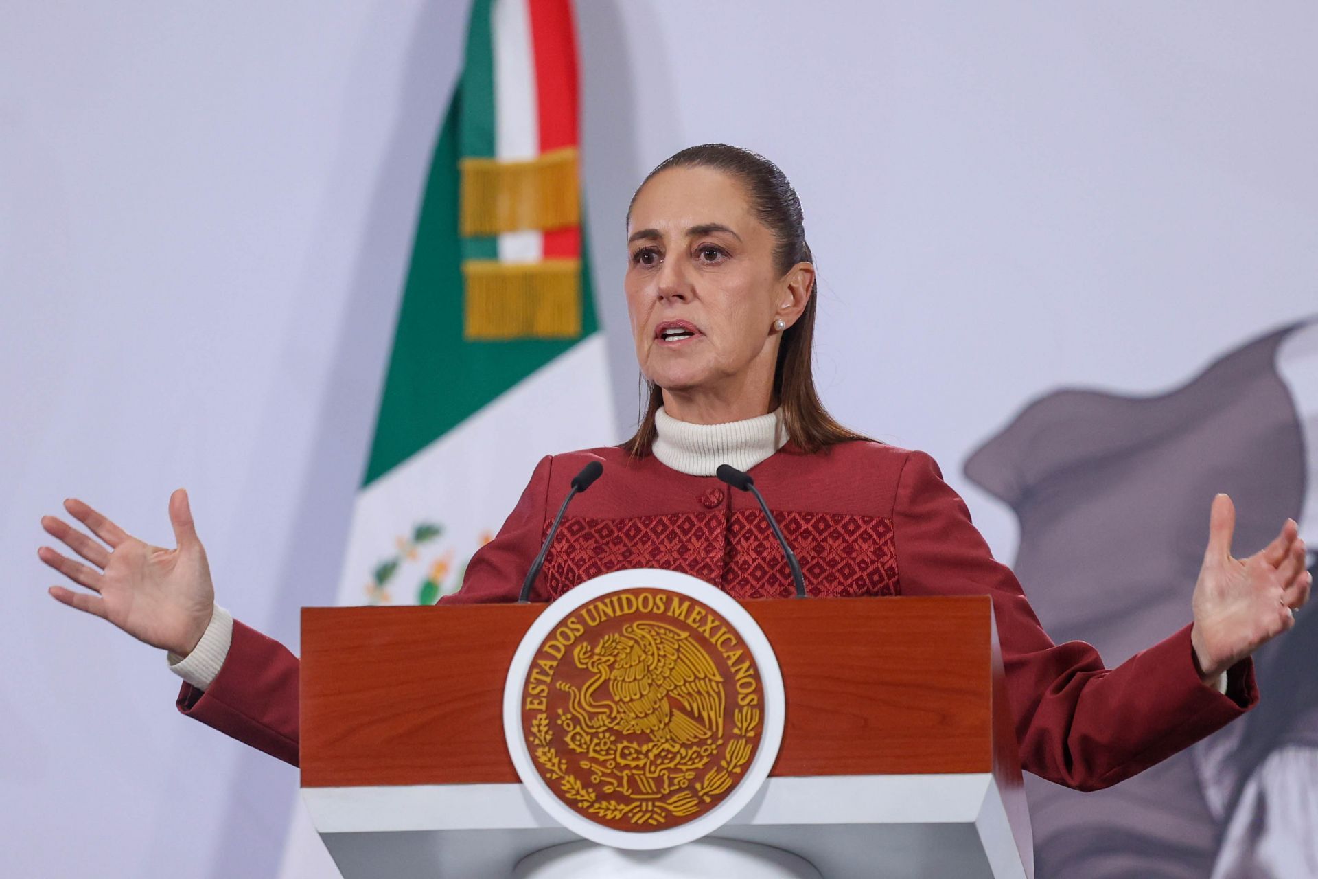 Claudia Sheinabaum durante la mañanera. (Cuartoscuro)