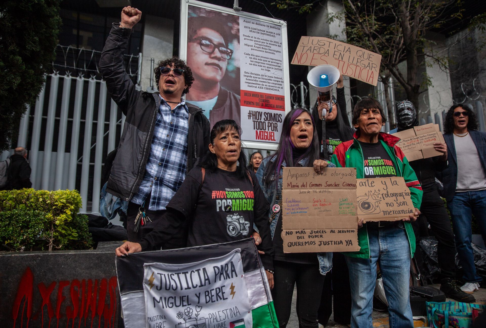 Protesta el 20 de enero reclamando justicia en el caso Axe Ceremonia. (Cuartoscuro)