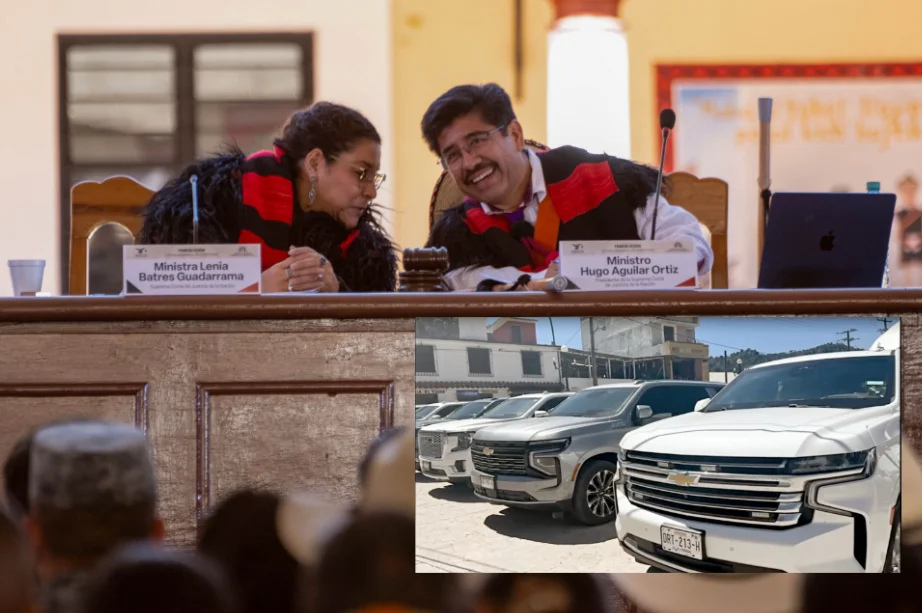 La ministra y el ministro Lenia Batres y Hugo Aguilar.