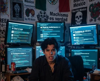 La ideología INCEL, machista y antifeminista se infiltra en instituciones públicas. (Imagen generada con IA en Grok)