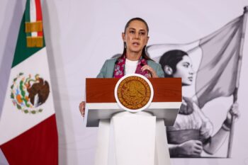 Claudia Sheinbaum en la mañanera. (Cuartoscuro)